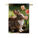 Curious Bunny Suede Flag House