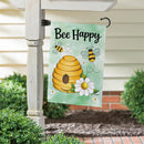Bee Happy Hive Suede Garden Flag Garden