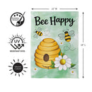 Bee Happy Hive Suede Garden Flag Garden