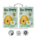 Bee Happy Hive Suede Garden Flag Garden