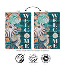 Seashell Welcome Suede Flag Garden