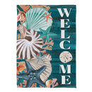 Seashell Welcome Suede Flag House