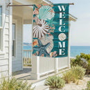 Seashell Welcome Suede Flag House