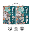 Seashell Welcome Suede Flag House