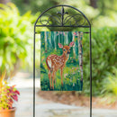 Woodlands Deer Suede Flag Garden
