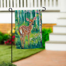 Woodlands Deer Suede Flag Garden