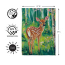 Woodlands Deer Suede Flag Garden