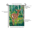 Woodlands Deer Suede Flag Garden