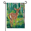 Woodlands Deer Suede Flag Garden