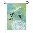 Make A Wish Dandelion Suede Flag Garden