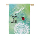 Make A Wish Dandelion Suede Flag House