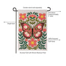 Floral Patterned Butterfly Suede Flag Garden