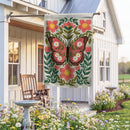 Floral Patterned Butterfly Suede Flag House