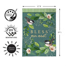 Bless Our Nest Suede Flag Garden