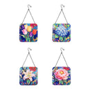 Cottage Garden Suncatcher Square Glass, 8", Asst of 4