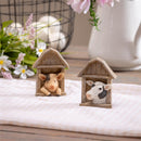 Petal & Plow Table Decor Resin Farm Animal in Barn, 4"H, Asst of 2, CDU