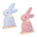 Hop Into Spring Table Decor Fabric Bunny, 12"H, Asst of 2