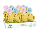 Hop Into Spring Table Decor Resin Chick with Flower, 5.75"H, Asst of 2, CDU