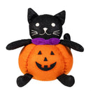 Haunted House Table Decor Fabric Cat in Jack-O-Lantern, 6.5"H