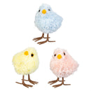 Hop Into Spring Table Decor Fabric Chick, 3.5", Set of 3, Acetate Box