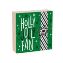 Dallas Stars Block, Holiday, 6x6