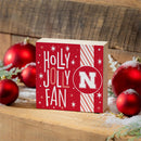 University of Nebraska Block, Holiday, 6x6