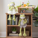 Cottage Garden Table Decor, Fabric Frog with Dangling Legs, Asst of 2, 22.8"H