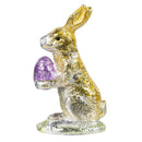 Hop Into Spring Table Decor Resin Foil Bunny, 4.9"H, Asst of 2