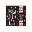 Texas Tech University Block, Holiday, 6x6
