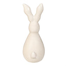 Hop Into Spring Table Decor Ceramic Bunny with Wavy Ears, Set of 2