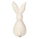 Hop Into Spring Table Decor Ceramic Bunny with Wavy Ears, Set of 2