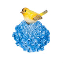 Cottage Garden Table Decor Resin Bird on Flower, 5"H, Asst of 3