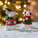 Twas the Night Table Decor Fabric Mouse, 7.75"H, Asst of 2
