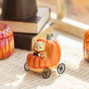 Harvest Blossom Table Decor Resin Cat in Pumpkin Car, 4.5"H