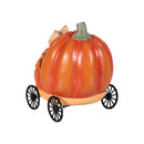 Harvest Blossom Table Decor Resin Cat in Pumpkin Car, 4.5"H