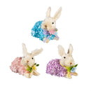 Bunny Blooms Table Decor Fabric Floral Bunny, 4.5", Set of 3