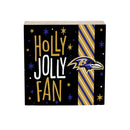 Baltimore Ravens Block, Holiday, 6x6