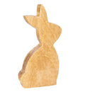 Hop Into Spring Table Decor, Wooden Rabbit with Hand Painted Flower, 7.5"H