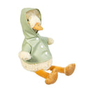 Hillside Pasture Table Decor Fabric Duck in Raincoat with Dangling Legs, 17"H, Asst of 2