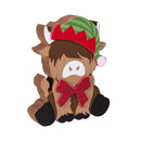 Holly Homestead Table Decor Wood Highland Cow, 6.5", Asst of 2, CDU