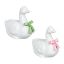Hop Into Spring Table Decor Ceramic Goose, 5"H, Asst of 2