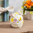 Cottage Garden Table Decor Ceramic Egg with Butterflies, 4.21"