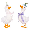 Hop Into Spring Table Decor Goose with Flower, 9", Asst of 2
