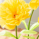 Cottage Garden Decor Paper Yellow Flower, 56"H