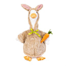 Hop Into Spring Table Decor Fabric Goose in Bunny Costume, 16.5"H