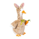 Hop Into Spring Table Decor Fabric Goose in Bunny Costume, 16.5"H