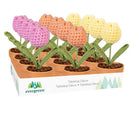 Hop Into Spring Table Decor Fabric Crochet Tulip in Pot, 5.5"H, Asst of 3, CDU