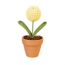 Hop Into Spring Table Decor Fabric Crochet Tulip in Pot, 5.5"H, Asst of 3, CDU