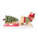 Heartfelt Cheer Table Decor Resin Dog Pulling Christmas Tree on Sled, 8"L x 4"H