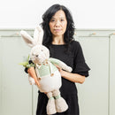 Hop Into Spring Table Decor, Fabric Bunny with Extendable Legs, 36.25"H, Asst of 2